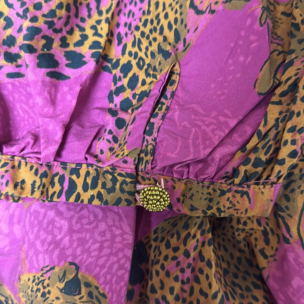 FARM Rio Vibrant Pink Pink Leopard Mini Dress - L - Picture 4 of 5